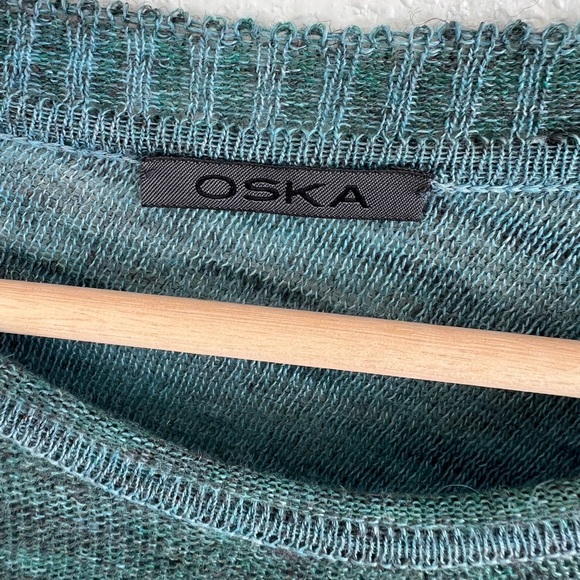 OSKA green asymmetrical lightweight sweater / size 10 - Picture 3 of 6